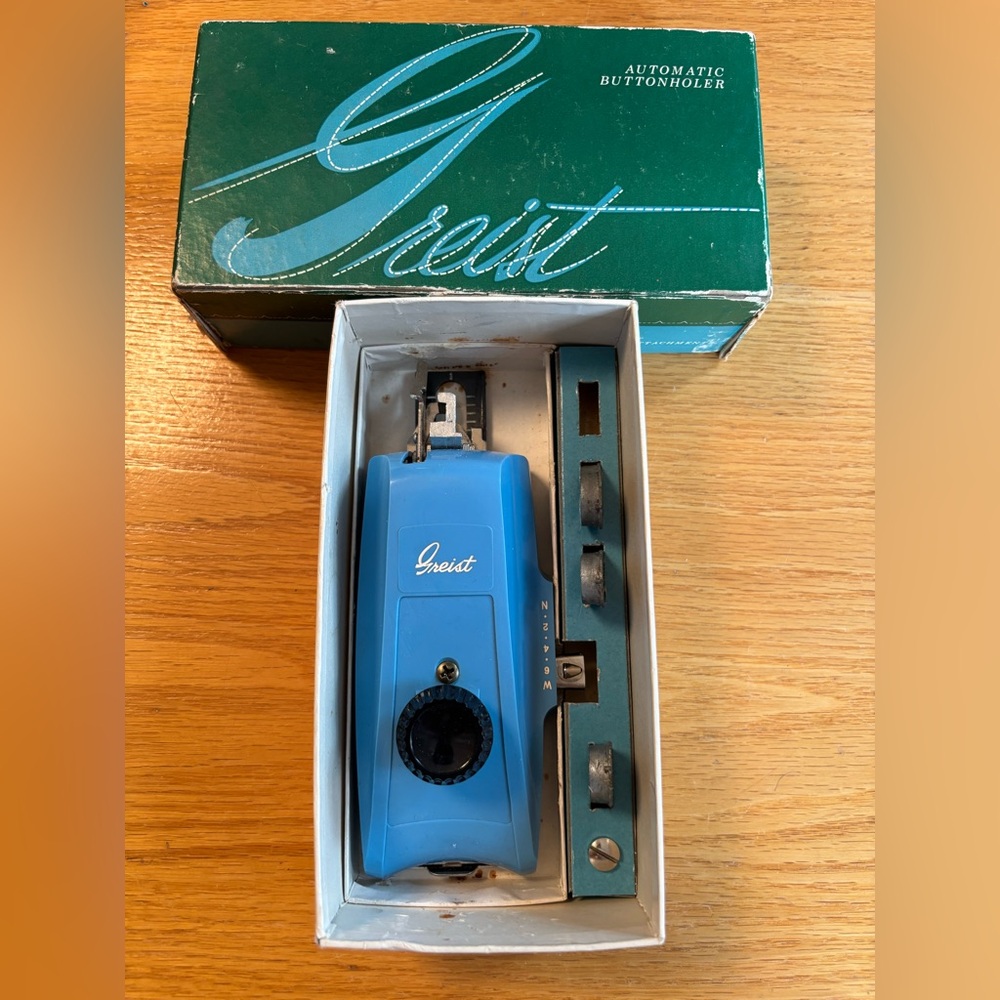 Greist Automatic Buttonholer Vintage Sewing Machine Attachment